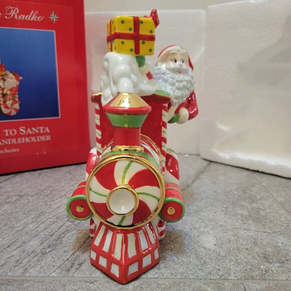 Christopher Radko Letters To Santa Santa Candle Holder Train Christmas Holiday - Picture 3 of 10